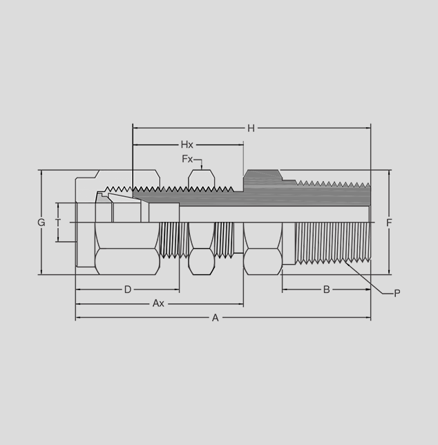 Bulkhead Male Connector 2